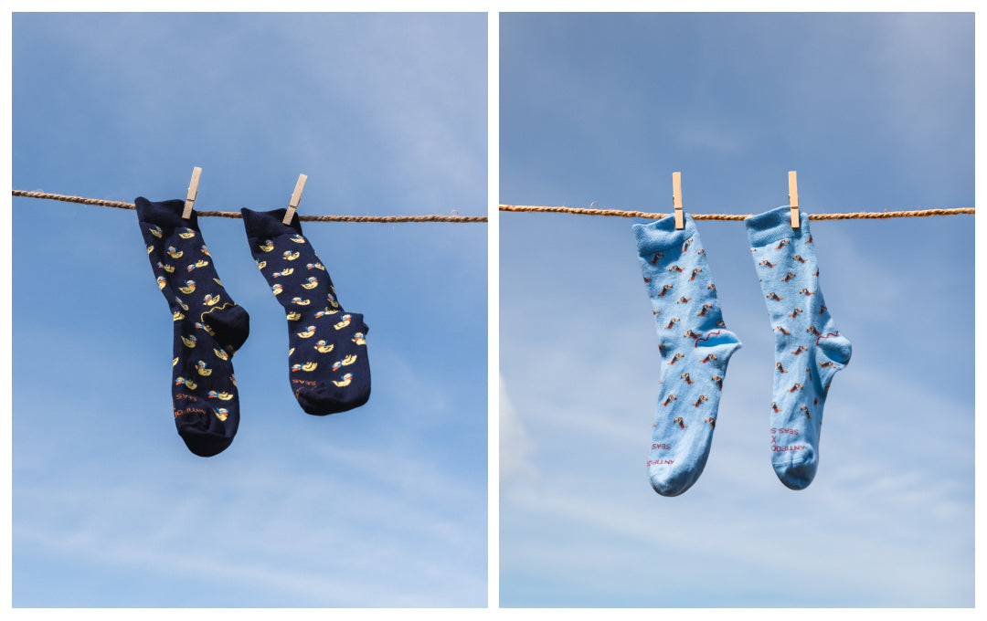 Turning marine litter into playful sustainable socks