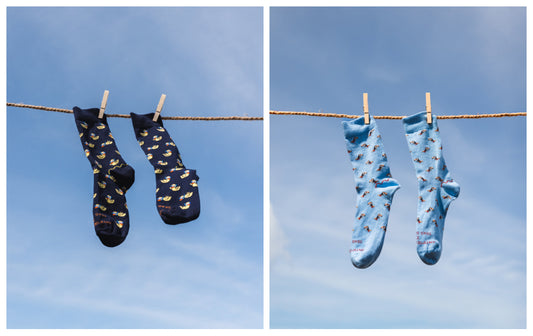 Turning marine litter into playful sustainable socks